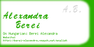 alexandra berei business card